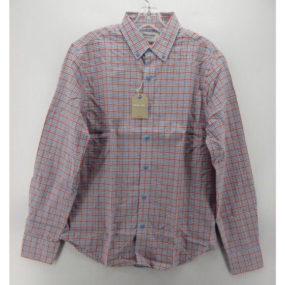 NEW Twillory Shirt Medium Untuckable Linen Blend Plaid Tailored Fit M - Picture 1 of 13